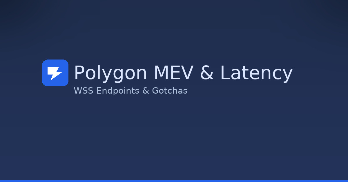 DEX Arbitrage on Polygon