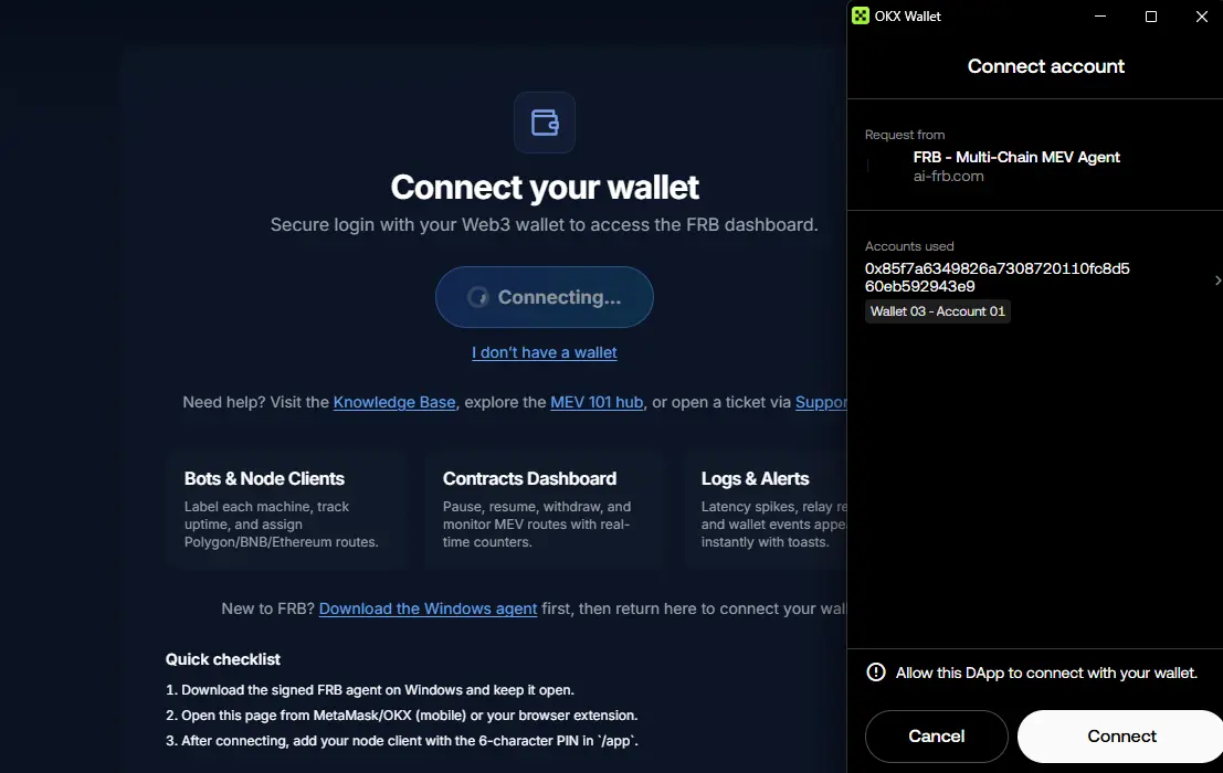 Click Connect Wallet