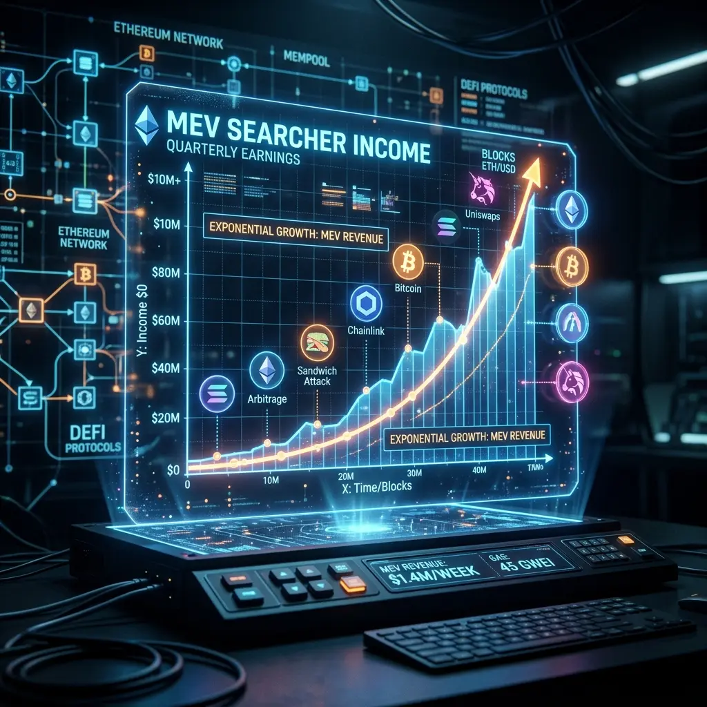 MEV searcher earnings distribution from solo to institutional