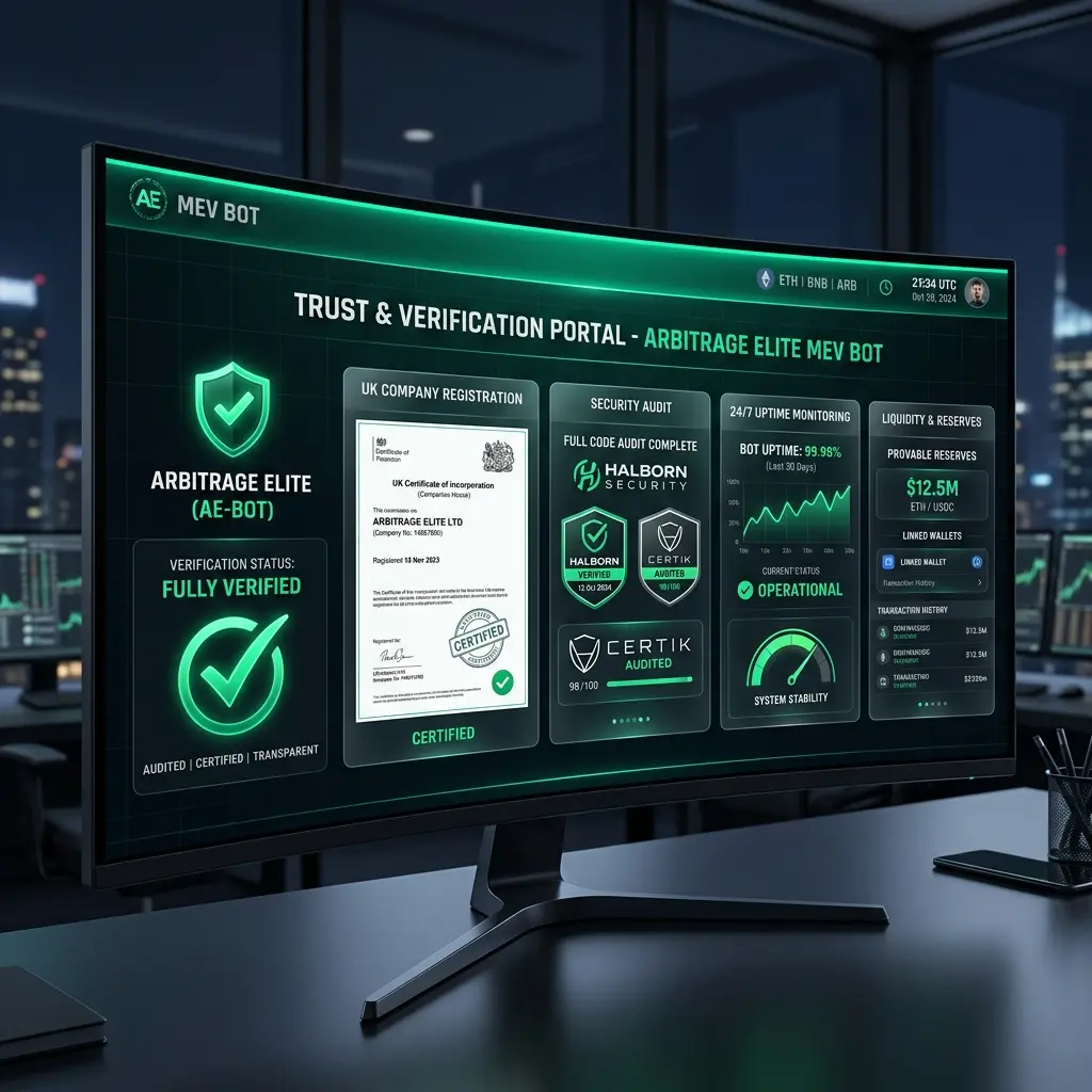 FRB trust verification dashboard showing on-chain proof and security certifications