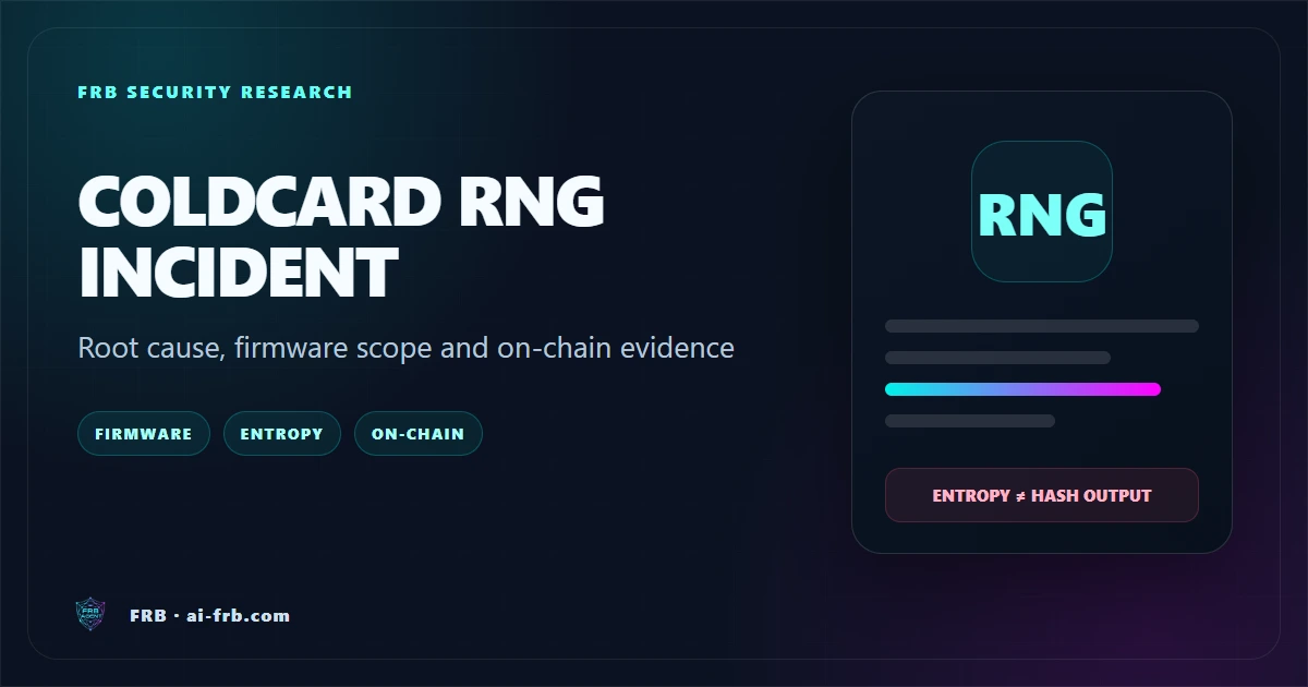 COLDCARD RNG incident: how weak entropy became an on-chain event