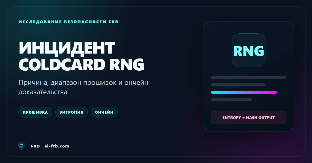 Инцидент COLDCARD RNG: как слабая энтропия проявилась в блокчейне